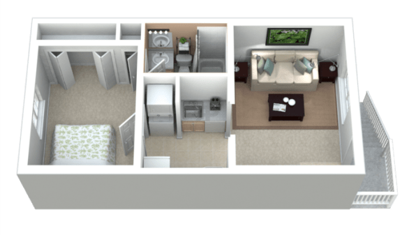 Floor Plan  One Bedroom