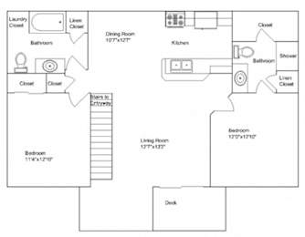  Floor Plan 2 Bedroom 2 Bathroom