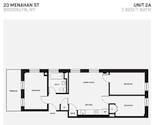 Floor Plan A Line 3 Bed 1 Bath