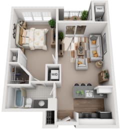 A2 Floor Plan at The Residences at Springfield Station, Virginia, 22150