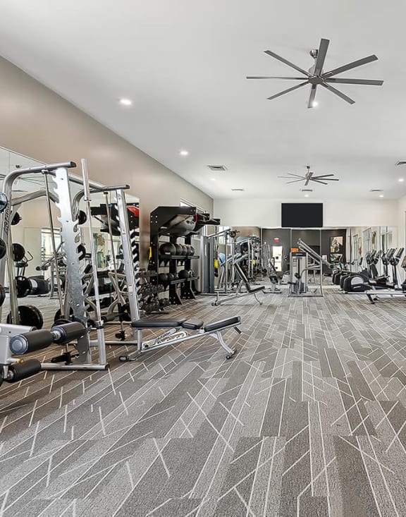 Community Fitness Center with Equipment at Parc Roundtree Ranch Apartments located in Peoria, AZ-MEDAM.