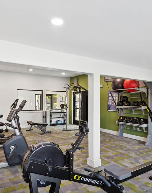 Community Fitness Center with Equipment at Lakeside Casitas Apartments located in Tucson, AZ-MEDAM.