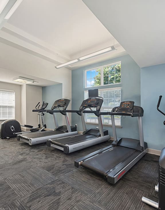 Community Fitness Center with Equipment at Commons at Haynes Farm Apartments located in Boston, MA-MEDAM.