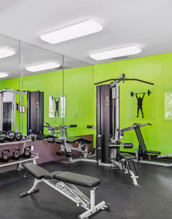 Fitness center at Monterra apartments