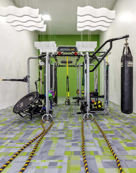 Cross training area in the fitness center.