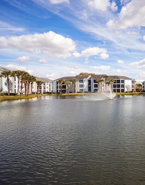 Lakeside view at Haven at Water's Edge Apartments in Tampa, Florida