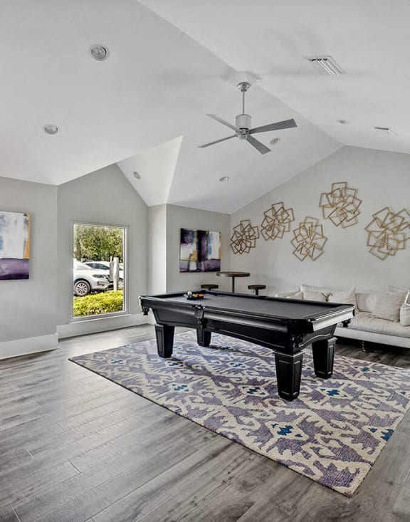 Resident clubhouse interior at Waverley Place Apartments in Naples, Florida