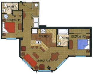 The Metropolitan Apartments Phase II 940 Floor Plan