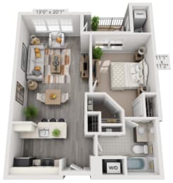A5 Floor Plan at The Residences at Springfield Station, Springfield, 22150