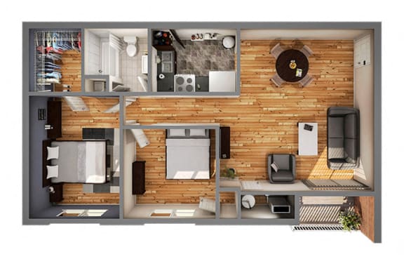 Floor Plan  Rock-Creek-2BR-1BA-floor-plan-