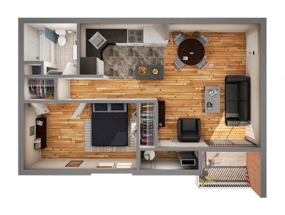Floor Plan  Rock-Creek-1BR-1BA-floor-plan-