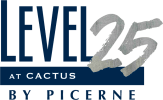 Brochure logo at Level 25 at Cactus by Picerne, Las Vegas, Nevada