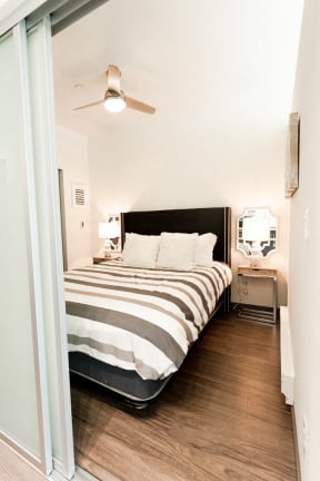 Two Bedroom Apartments in Seattle, WA - Icon Apartments Bedroom with Hardwood Floors and Large Closet