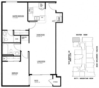 The Metropolitan Apartments 2x2 103 Floor Plan