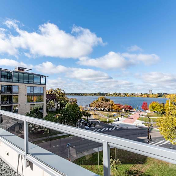 Open Balcony at 1800 Lake Apartments, Minneapolis, MN 55408
