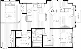 LUX Apartments 2 2D Floor Plan