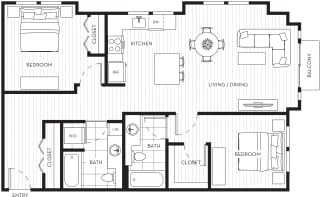 LUX Apartments 2 2D Floor Plan