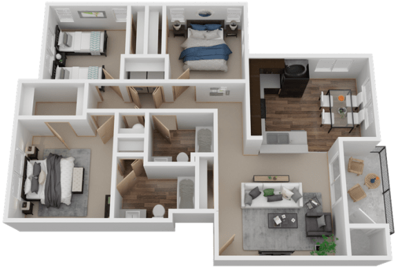 Floor Plan  3X2 units available at Quilceda Creek Apartments