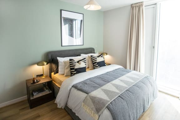 Bright Bedroom at Fairfax Apartments, Manchester