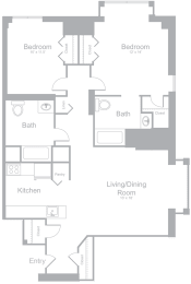 floor plan of the first floor of a house