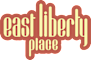 A stylized text logo that says "east liberty place".