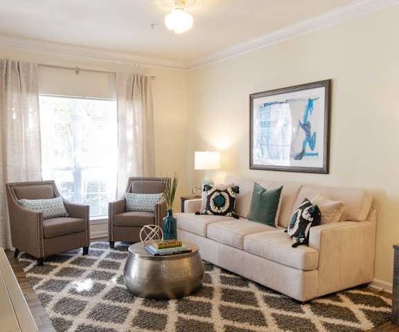 the crest at sugarloaf apartments living space with large window