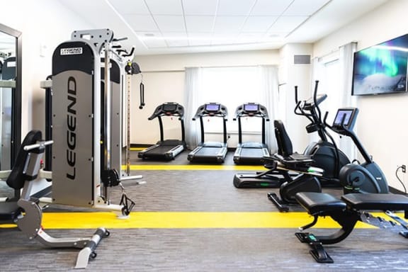 Modern Fitness Center at 28Grand, Detroit