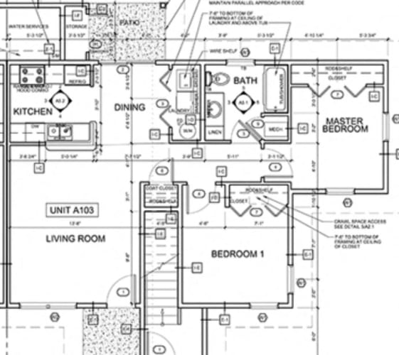 Floor Plan  2 bedroom units