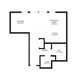 The Falls Floorplan Waterstone Apartments in Minnetonka, MN A The Falls