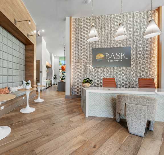 Designer clubhouse at Bask Deer Valley apartments for rent in Phoenix, AZ