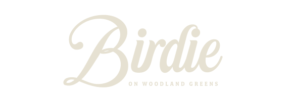 the logo or sign for the bed  breakfast at Birdie on Woodland Greens, Austin, Texas