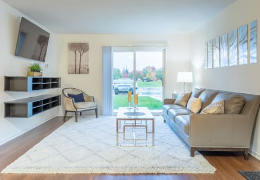 Living Room at Alger Apartments, Michigan, 49738