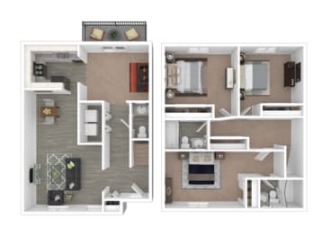 3 Bedroom 2 Bath Floor Plan at Cameron, Wilson, NC, 27893