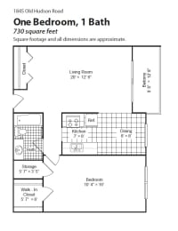 Old Hudson Place floorplan, St. Paul, Minnesota