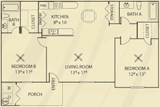 Floor Plan 2 Bedroom