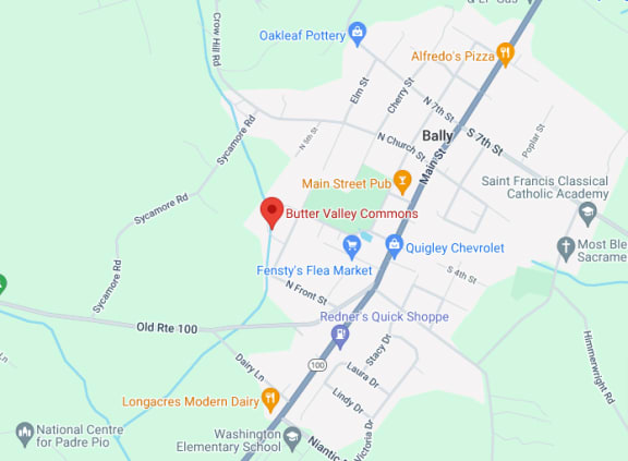 a map of the city of saint francis street and the quadrangle locations