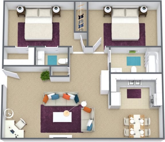 Floor Plan  two bedroom floor plan