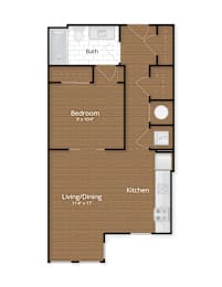 One Bedroom Apartment located in Capitol Hill East