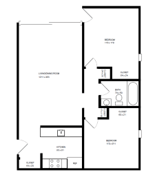  Floor Plan 2 BEDROOM