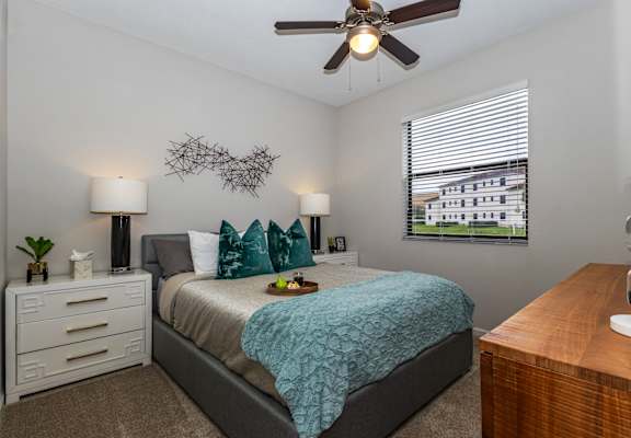 Cozy bedroom at Portofino Cove, Fort Myers, Florida