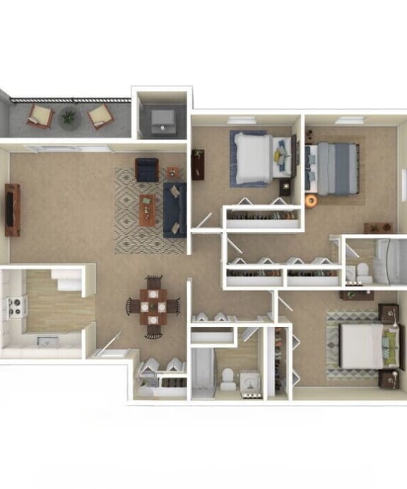 a floor plan with a bedroom and a living room