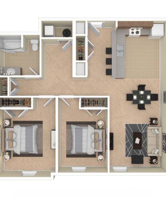 a floor plan of a house with a bedroom and a living room
