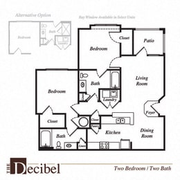 Decibel floor plan at Pavilion Village, Charlotte, 28262