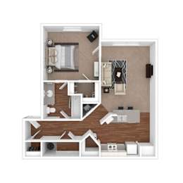 Floor Plan 1 Bedroom