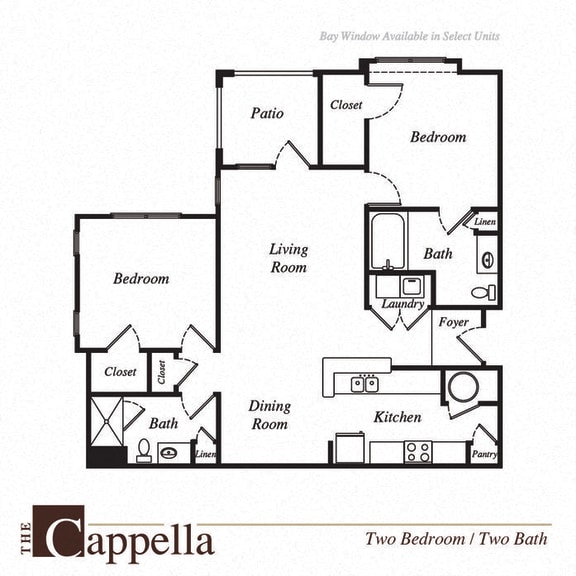 Cappella floor plan at Pavilion Village, Charlotte, North Carolina