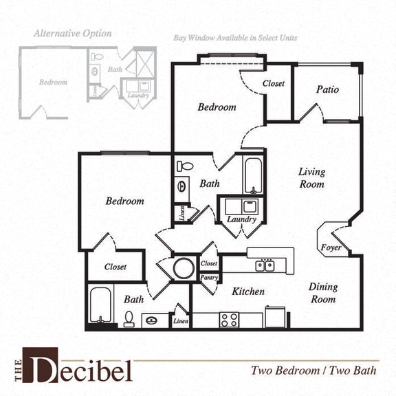 Decibel floor plan at Pavilion Village, Charlotte, 28262