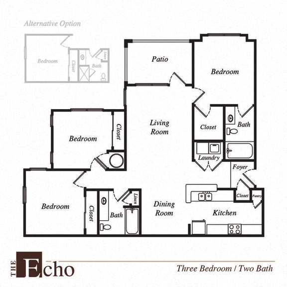 Echo floor plan at Pavilion Village, Charlotte
