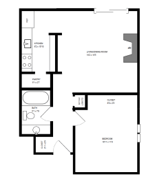  Floor Plan One Bedroom