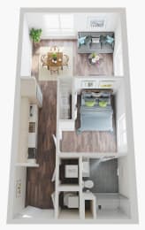 Alder-Studio Floor Plan at Lake Nona Pixon, Florida