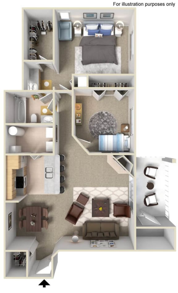 Floor Plan  2 bedroom apartment